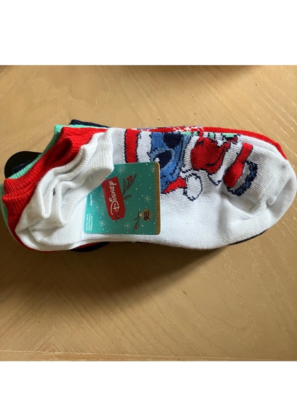 DISNEY Lilo and Stitch and Scrump Christmas Socks - 9 Pair Variety Pack NWT
